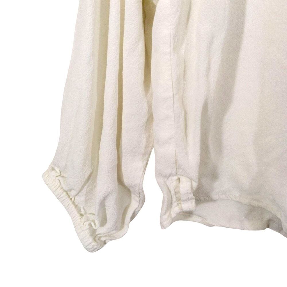 J Crew Womens Size Med White Top Lightweight Long Sleeve - Picture 5 of 5